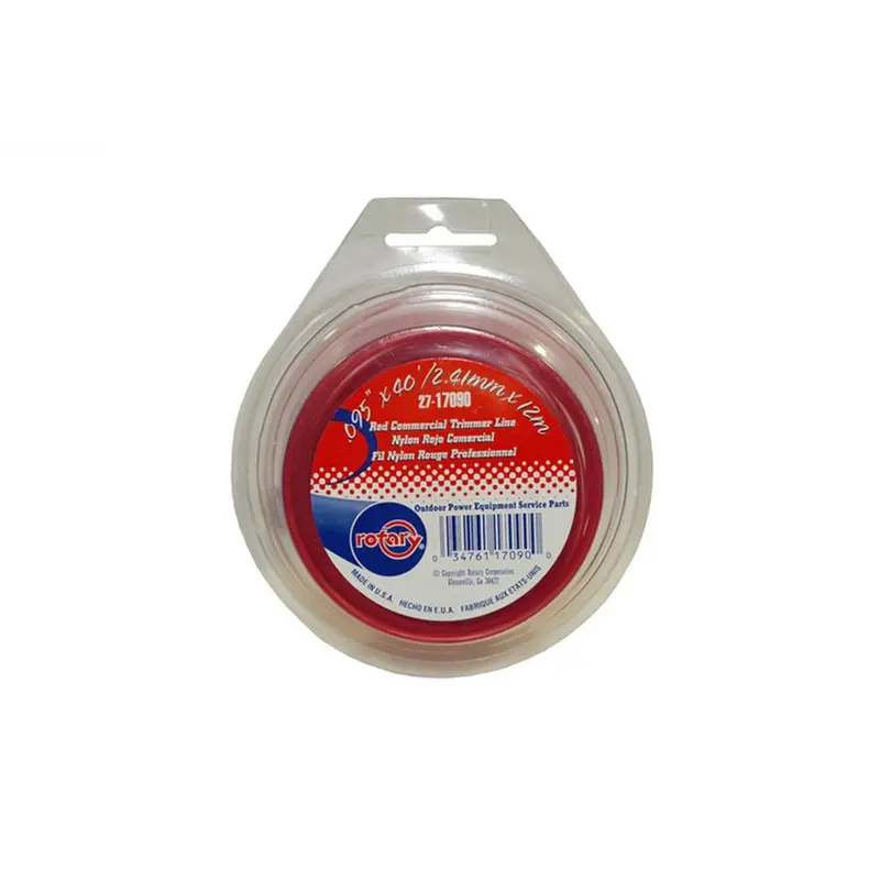 .095" Round Trimmer Line Spool 40 Feet Red Commercial Grade