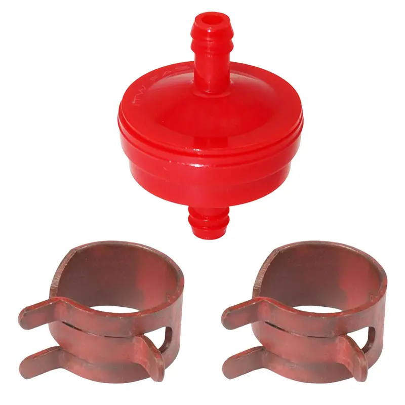 1 Fuel Filter and 2 Hose Clamps Fits Scag Replaces 48057-02