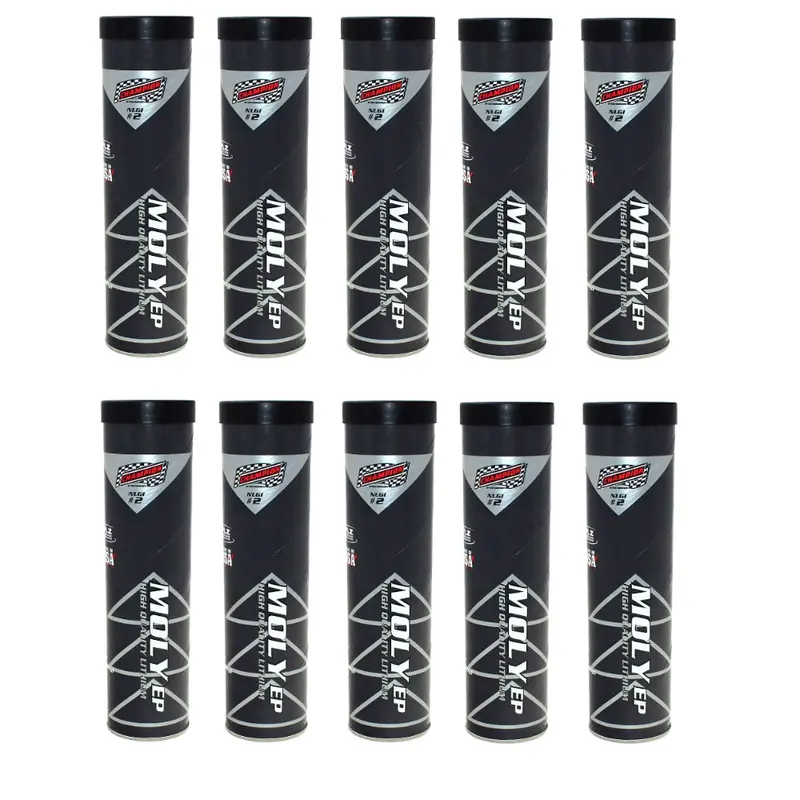 10 PK NLGI #2 Lithium Moly Extreme Pressure Grease Tubes For Full Size Grease Gu