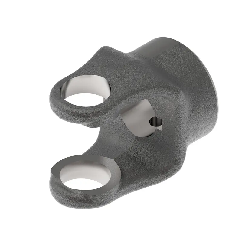 10001-1033 Implement Yoke, 1" Round Bore, 1/4" Keyway, W/ Set Screw