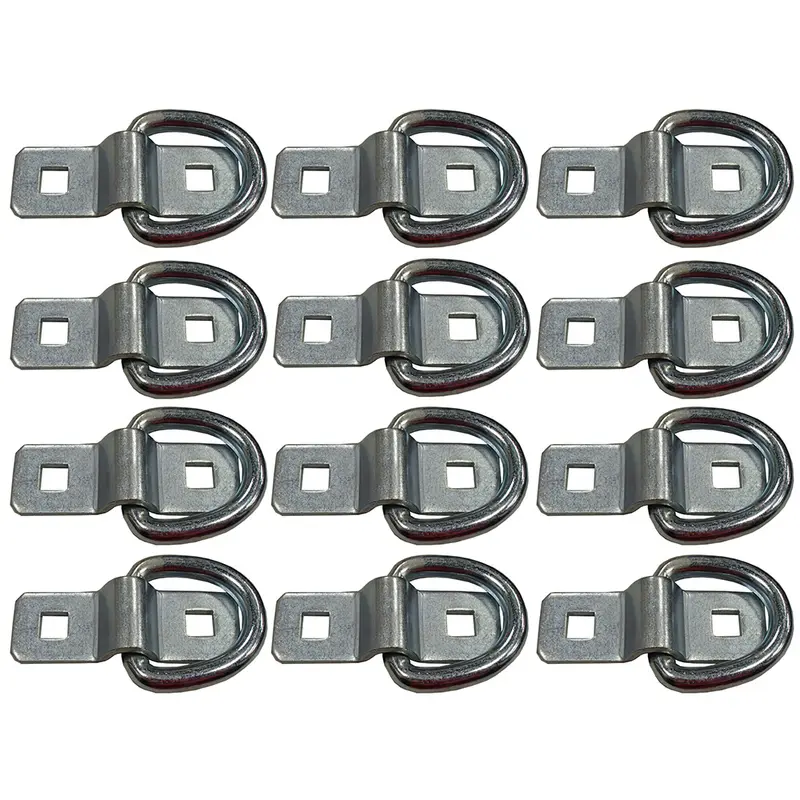 (12) 3/8" Bolt On D Ring Toy Hauler ATV Tie Down Flatbed Trailer Strap Ring