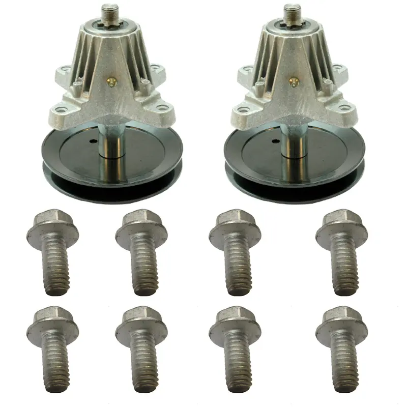 2 Spindle Assembly w/ Pulley & Bolts 710-04484 15520 Fits Troy-Bilt TB42 7-Speed