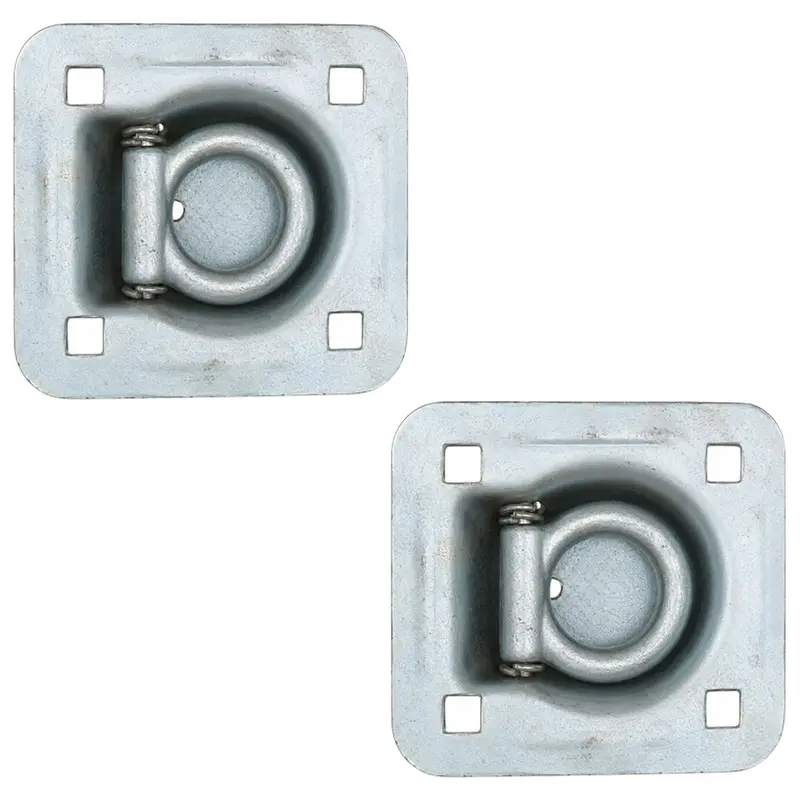 2x Recessed Tie Down D Rings Cargo For Trailers Flatbeds Trucks Cargo