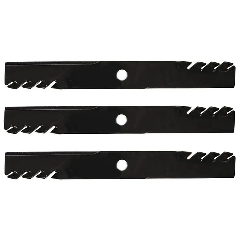 (3) M136195 Toothed Mulching Blade Fits John Deere Z520A Z655 Z710A Z810A