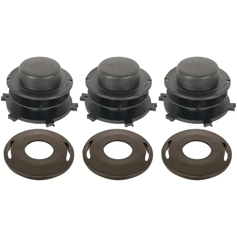 (3) Spool & Cap Combos Fits Stihl Head Cover 25-2 FS 90 100 110 120 130 55 80