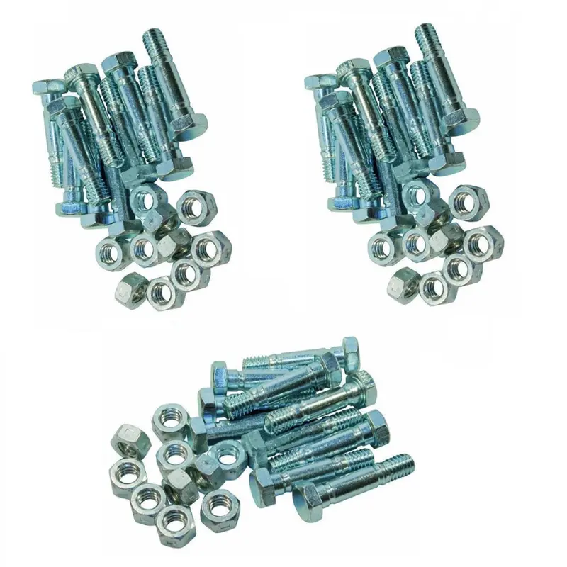 30 New Aftermarket Shear Pins and Nuts 710-0890 Fits MTD Snowblowers