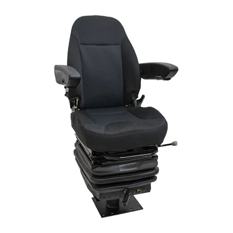 313943A1-E Cloth Economy Seat with Arms Fits Case Backhoes 570LXT 580K 590M