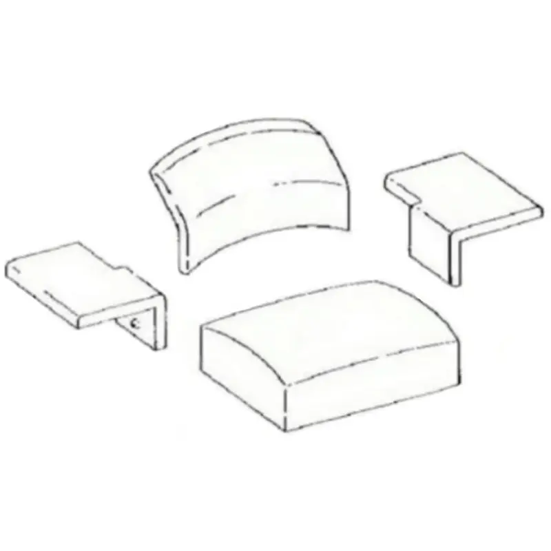 4-Piece Seat Cushion Set Fits Caterpillar D5 82H 84H 94J 96J 6R D6C 10K 74A
