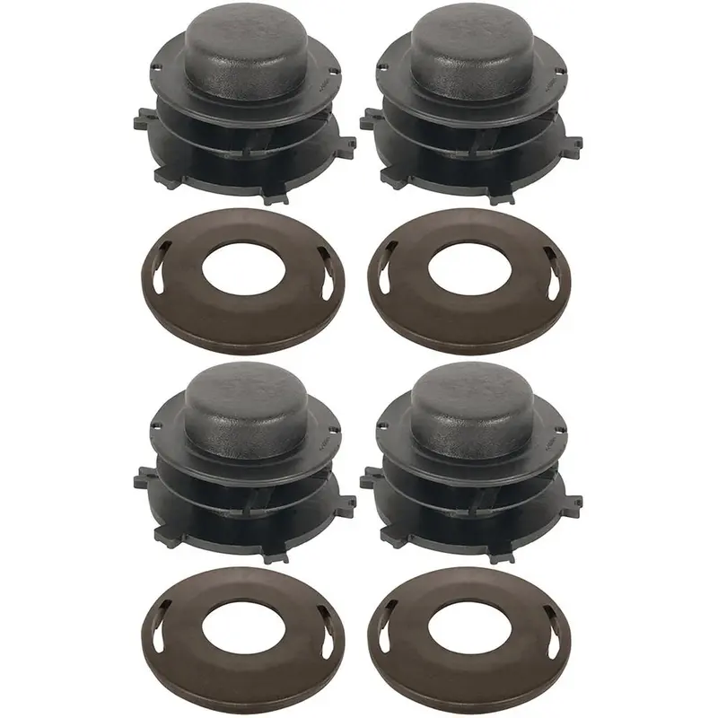 (4) Spool & Cap Combos Fits Stihl Head Cover 25-2 FS 90 100 110 120 130 55 80