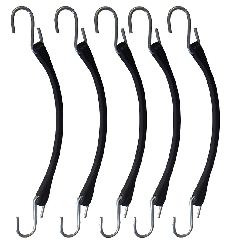 5-Pk Heavy Duty Natural Black 9" Bungee Straps