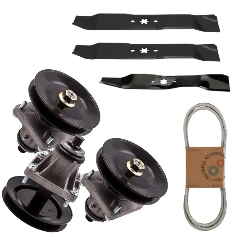 618-0660 Mower Deck Spindles w/Blades and Belt  Fits Cub Cadet