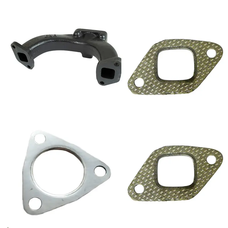 72098614 Exhaust Manifold w/ Elbow & Gaskets Fits Massey Ferguson