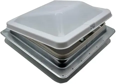 74111A-C1G1 Replacement 14" White Roof Vent w/ Smoke Colored Lid