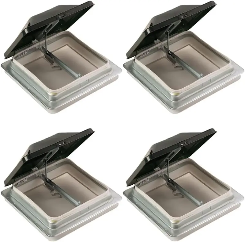 74111A-C1G1 Set of (4) Replacement 14" White Roof Vent w/ Smoke Lid