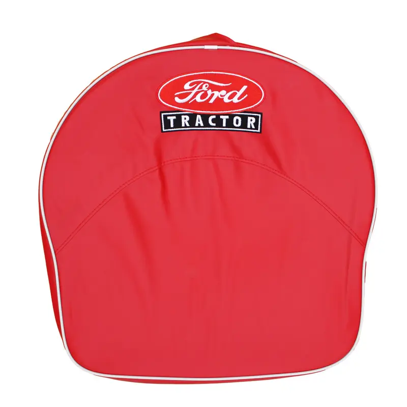 8N401R Red Vinyl Seat Cushion w/ Script Logo Fits Ford