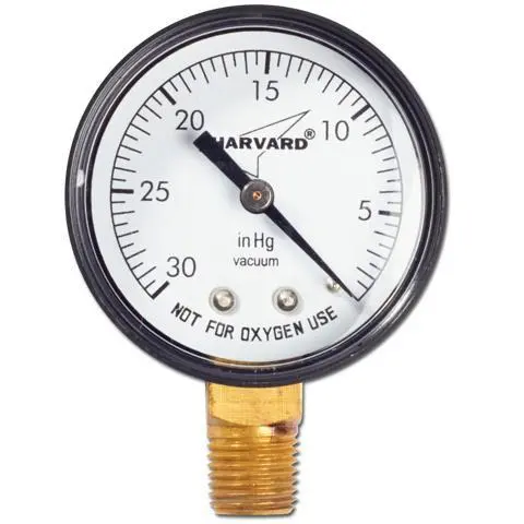 American Granby PO-30 2 in. Bottom Mount Pool Vacuum Gauge 0-30 HG