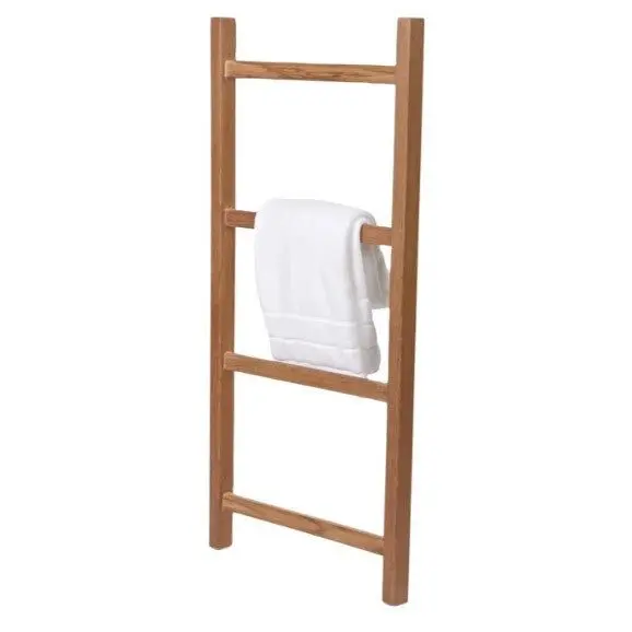 ARB Teak ACC523 47 in. Leaning Teak Towel Ladder with 4 Bars