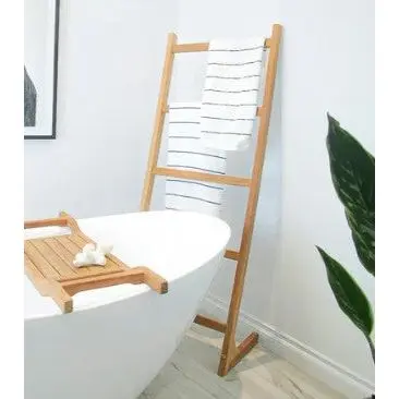 ARB Teak ACC526 59 in. Self-Standing Teak Towel Ladder with 5 Bars