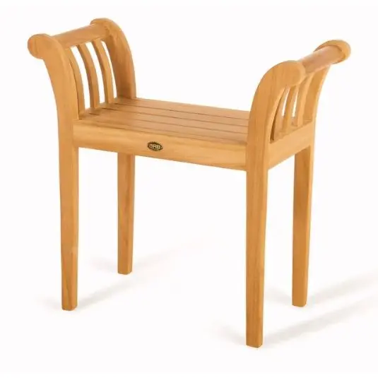 ARB Teak BEN571 Empire Teak Backless Bench Stool with Handles
