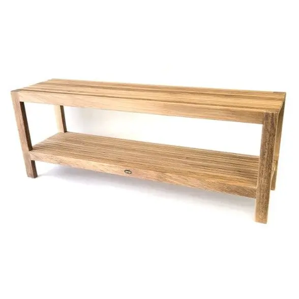 ARB Teak BEN607 Fiji 47 in. Teak Shower Bench with Shelf