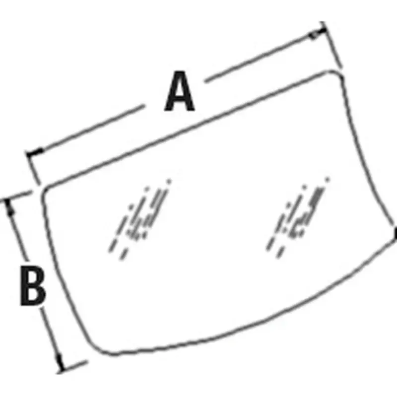 AT214097 Fits John Deere Lower Windshield Glass for Models 110, 120, 160LC,