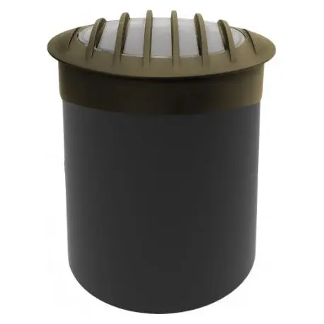 Brilliance Black Diamond PAR36 Grate Top Well Light with Lamp - Bronze