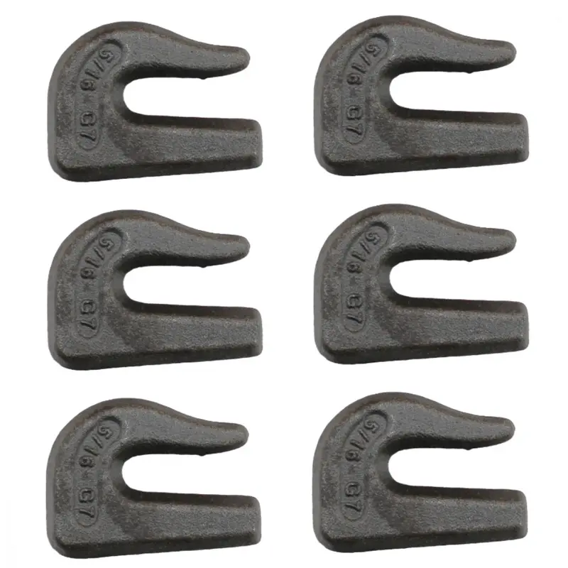 Bundle of 6 5/16" G70 Weldable Grab Hook for Chain Tow Rigging Weld On New