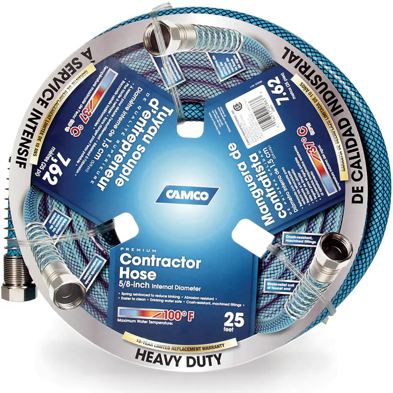 Camco 22863 25 ft. Heavy-Duty Contractor Water Hose - Lead Free
