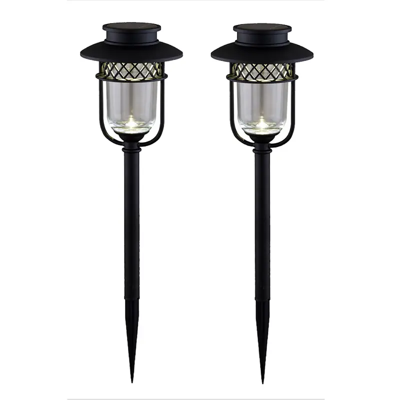 Classy Caps GL1101 Black Solar Landscape Path & Garden Light, 2-Pack