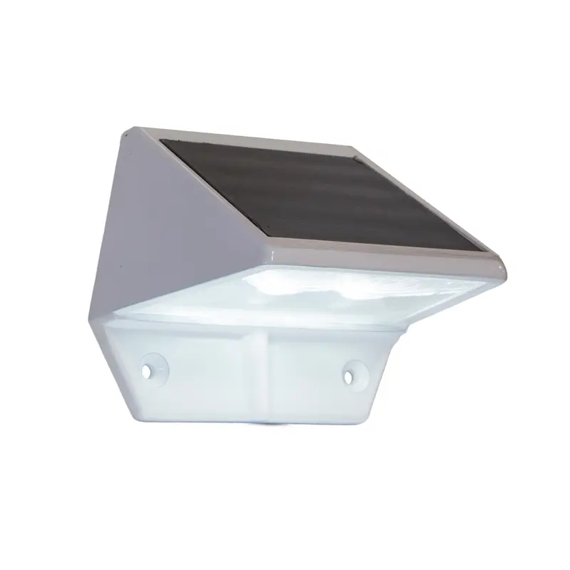 Classy Caps SL179 White Aluminum Solar Deck & Wall Light
