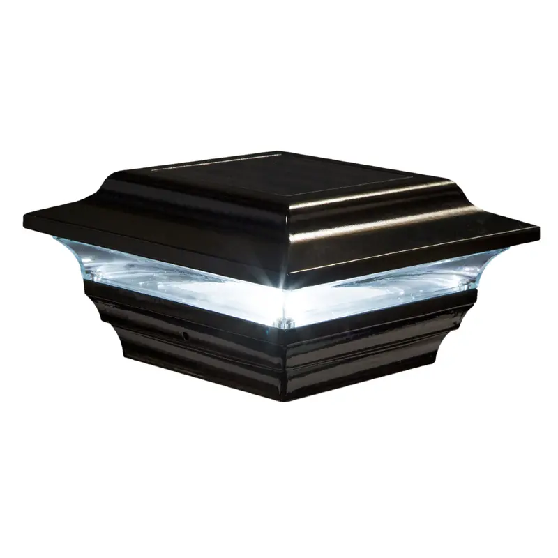 Classy Caps SL211B 4x4 Black Aluminum Imperial Solar Post Cap