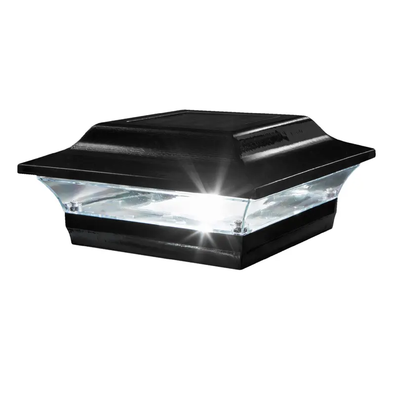 Classy Caps SL214B 5x5 Black Aluminum Imperial Solar Post Cap
