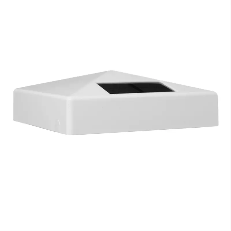 Classy Caps SL9902 5x5 White PVC Pyramid Solar Post Cap