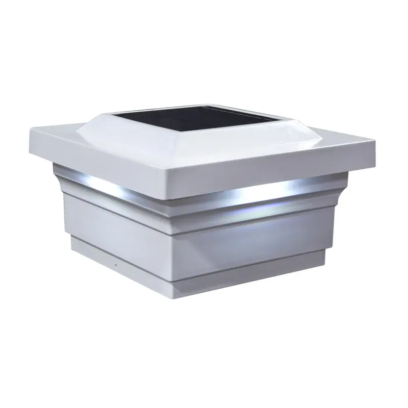 Classy Caps SLO75W 5x5 White PVC Majestic Solar Post Cap