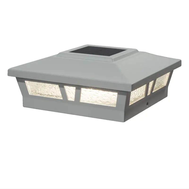 Classy Caps SLX772W 6x6 White Aluminum Oxford Solar Post Cap