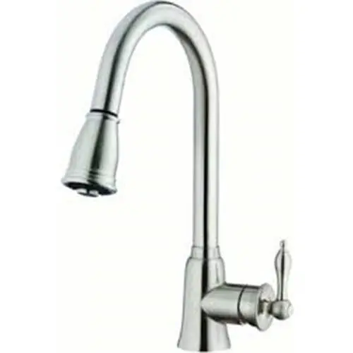 Danze Prince D454410SS Pull-Out Kitchen Faucet, Stainless Steel