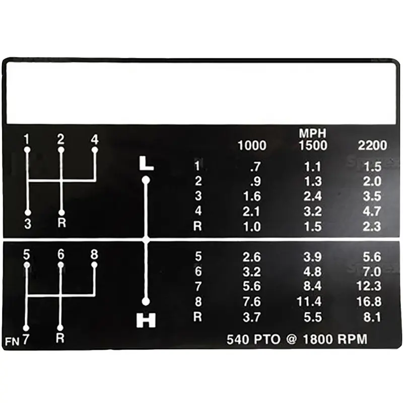 Decal Fits Ford C5NN7B292FY Fits 2000 3000 4000 5000 7000 8 Speed Shift