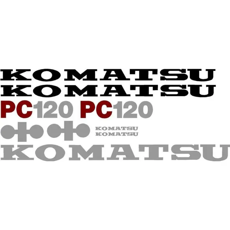 Decal Set (without White Stripe) Made For Komatsu PC 120 Excavator