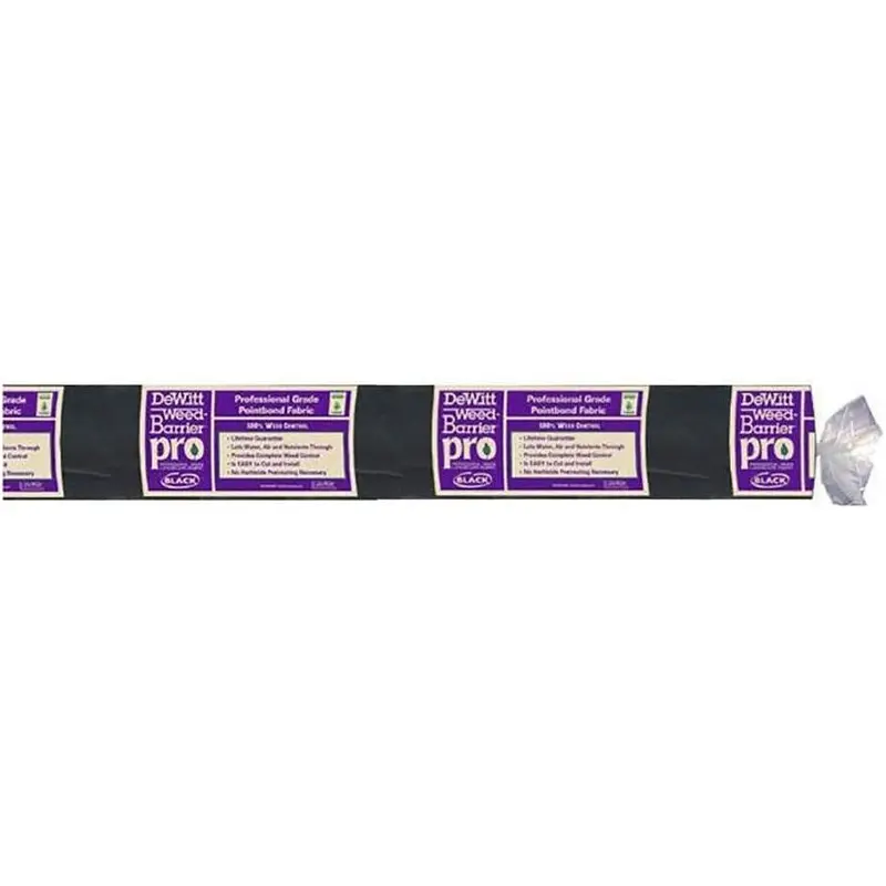 DeWitt PRO BLK-4300 Weed-Barrier Pro Fabric, 4 ft x 300 ft
