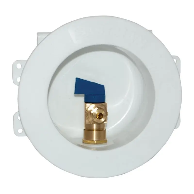 Eastman 60239 White Mini Round Ice Maker Outlet Box, 1/2 in. CPVC Inlet
