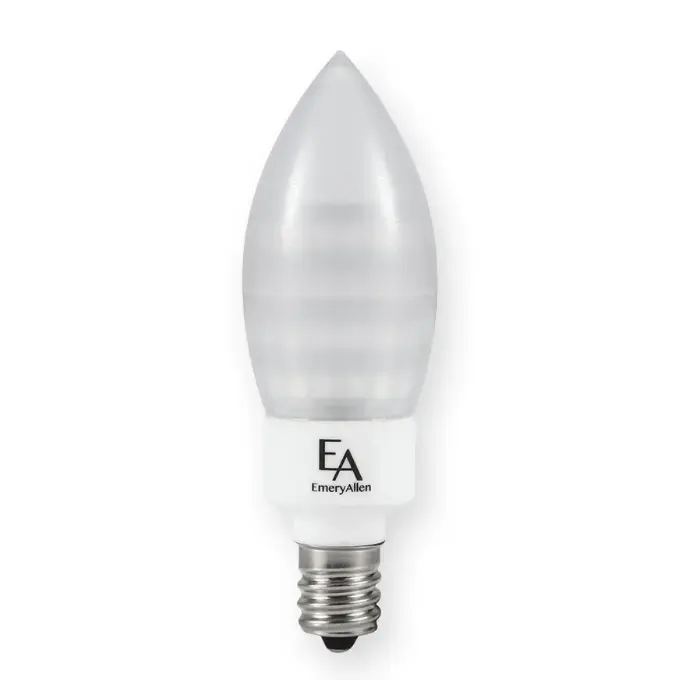EmeryAllen 3W Candle-Tip E12 Candelabra Amber Turtle Bulb - 360 degree - EA-E12-3.0W-002-AMB