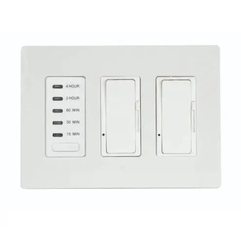 Eurofase EFSWTD2 Two Dimmers and One Timer with White Screwless Plate and Box