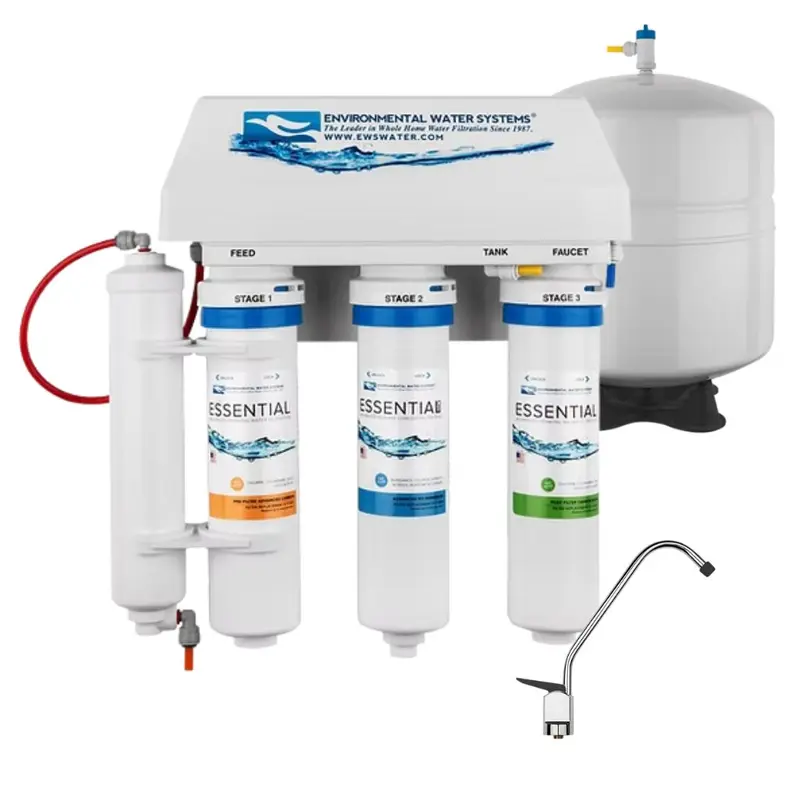 EWS RO4 and RO4-UV Four-Stage Under Sink Reverse Osmosis Systems