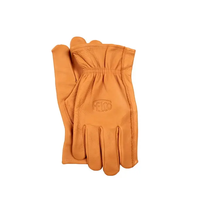 Felco F703M Premium Cow Grain Gloves, Tan, Medium