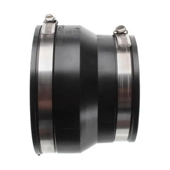Fernco 1002-44 4 in. x 4 in. Flexible Coupling, Clay to Cast Iron or PVC