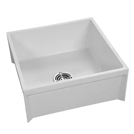Fiat MSB2424 Molded Stone Mop Service Basin, 24 in. x 24 in.
