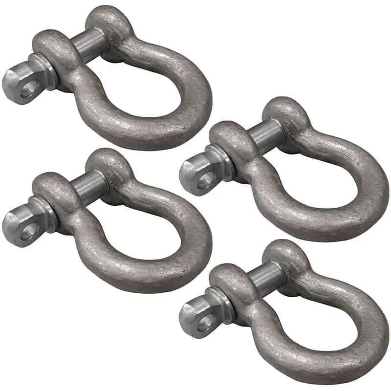 Four (4) 3/4" Bow Shackle Anchor Clevis Screw Pin 9500lb BS34 G-209