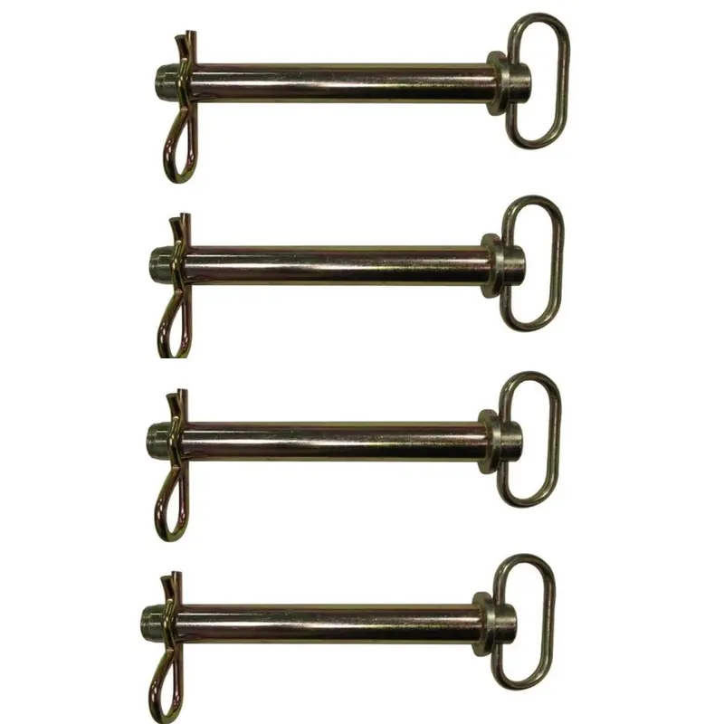 Four Cold Forged Tractor Hitch Pins 1-1/8" pin dia. 6-1/4" useable length