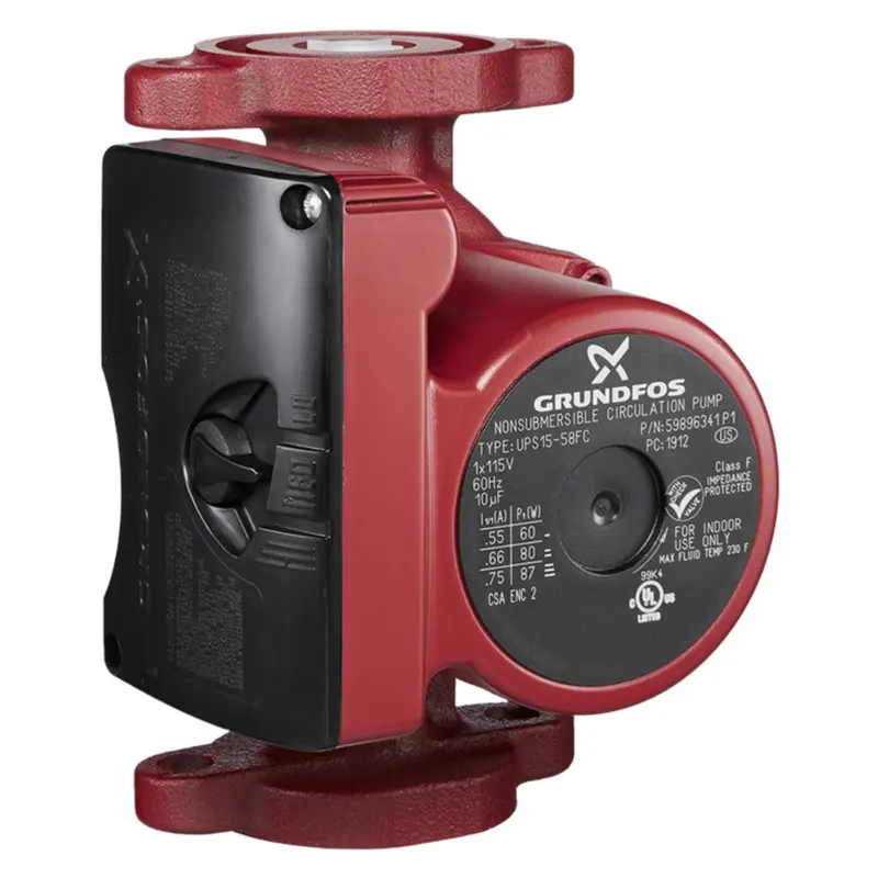 Grundfos UPS 15-58 FC — 59896341  3-Speed Circulator Pump for Heating and Cooling