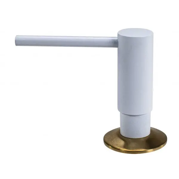 Hamat - 170-2600 BNMB - Soap Dispenser with Pump and Bottle in Brushed Nickel and Matte Black